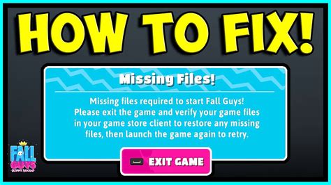 fall guys epic games missing files